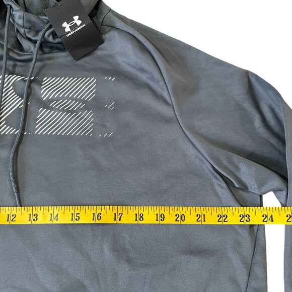 Under Armour Hoodie Men's Size Large Loose Fit Gray Sweatshirt - New - Picture 3 of 5